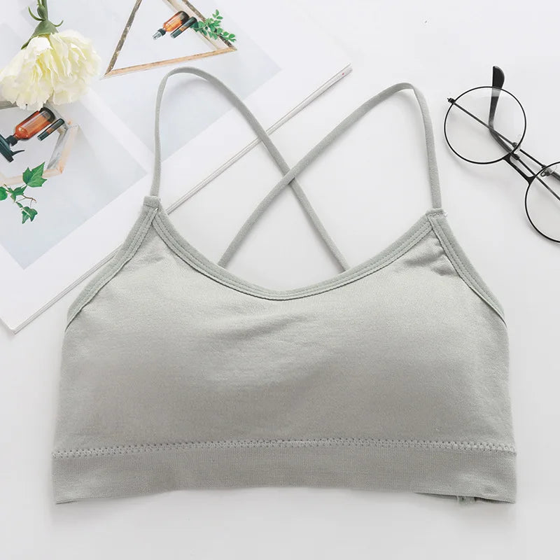 Women Top Cross Strap Sports Bra Thin