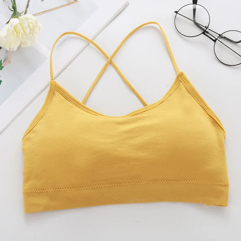 Women Top Cross Strap Sports Bra Thin